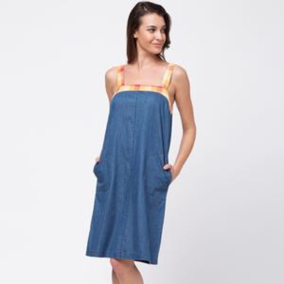 [NWT] ANTHRO Denim Shift Dress - Picture 5 of 6